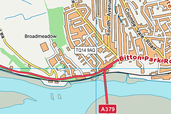 TQ14 9AQ map - OS VectorMap District (Ordnance Survey) TQ14 9AQ map - OS VectorMap District (Ordnance Survey)