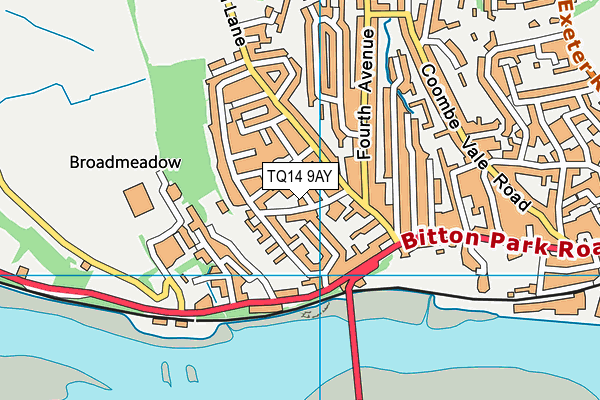 TQ14 9AY map - OS VectorMap District (Ordnance Survey) TQ14 9AY map - OS VectorMap District (Ordnance Survey)