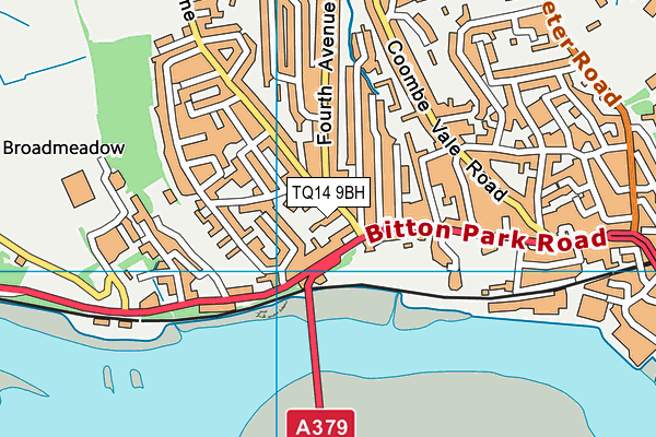 TQ14 9BH map - OS VectorMap District (Ordnance Survey) TQ14 9BH map - OS VectorMap District (Ordnance Survey)