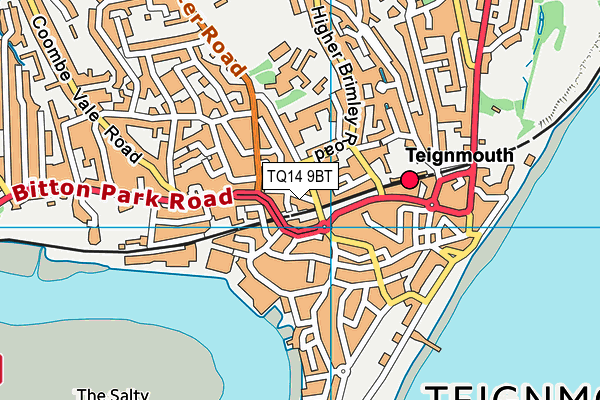 TQ14 9BT map - OS VectorMap District (Ordnance Survey) TQ14 9BT map - OS VectorMap District (Ordnance Survey)