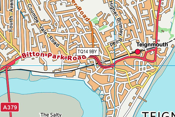 TQ14 9BY map - OS VectorMap District (Ordnance Survey)