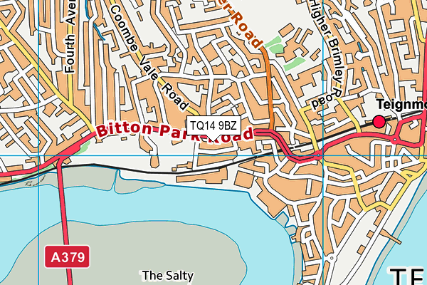 TQ14 9BZ map - OS VectorMap District (Ordnance Survey) TQ14 9BZ map - OS VectorMap District (Ordnance Survey)