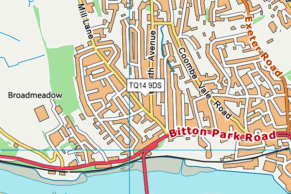 TQ14 9DS map - OS VectorMap District (Ordnance Survey) TQ14 9DS map - OS VectorMap District (Ordnance Survey)