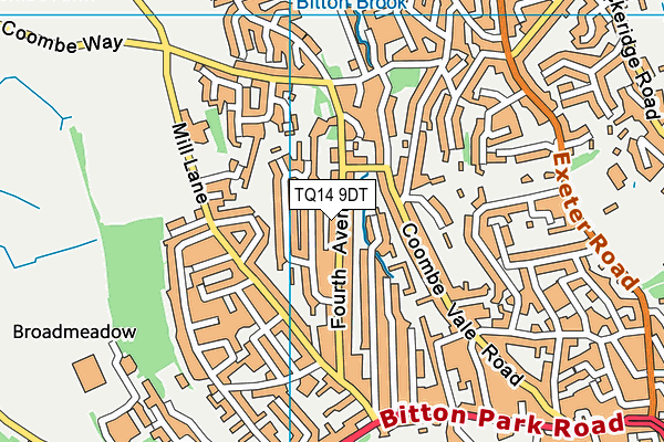 TQ14 9DT map - OS VectorMap District (Ordnance Survey) TQ14 9DT map - OS VectorMap District (Ordnance Survey)