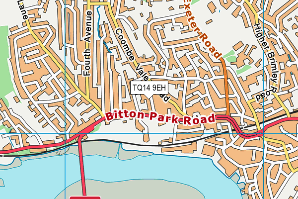 TQ14 9EH map - OS VectorMap District (Ordnance Survey) TQ14 9EH map - OS VectorMap District (Ordnance Survey)