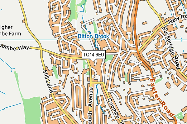 TQ14 9EU map - OS VectorMap District (Ordnance Survey) TQ14 9EU map - OS VectorMap District (Ordnance Survey)