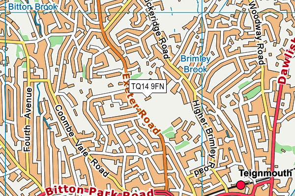 TQ14 9FN map - OS VectorMap District (Ordnance Survey) TQ14 9FN map - OS VectorMap District (Ordnance Survey)