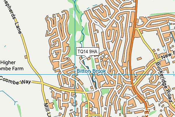 TQ14 9HA map - OS VectorMap District (Ordnance Survey) TQ14 9HA map - OS VectorMap District (Ordnance Survey)