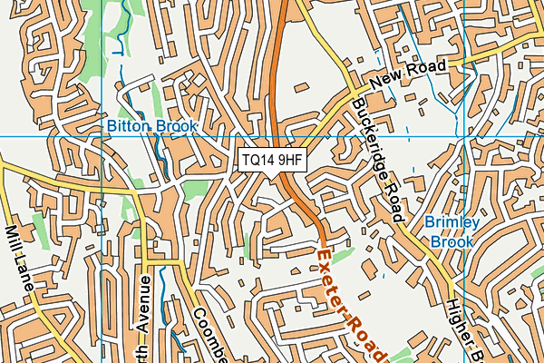 TQ14 9HF map - OS VectorMap District (Ordnance Survey) TQ14 9HF map - OS VectorMap District (Ordnance Survey)