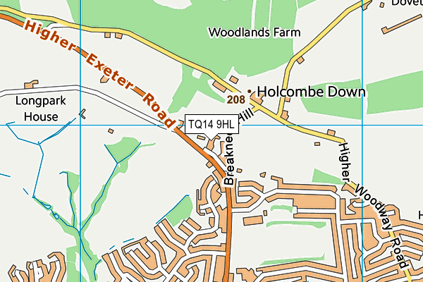 TQ14 9HL map - OS VectorMap District (Ordnance Survey) TQ14 9HL map - OS VectorMap District (Ordnance Survey)