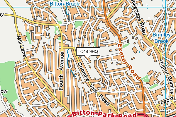 TQ14 9HQ map - OS VectorMap District (Ordnance Survey) TQ14 9HQ map - OS VectorMap District (Ordnance Survey)