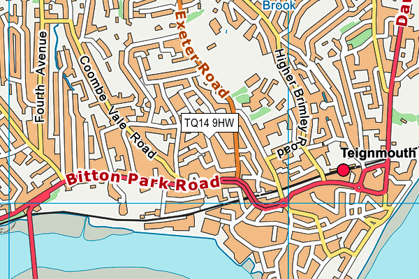 TQ14 9HW map - OS VectorMap District (Ordnance Survey) TQ14 9HW map - OS VectorMap District (Ordnance Survey)