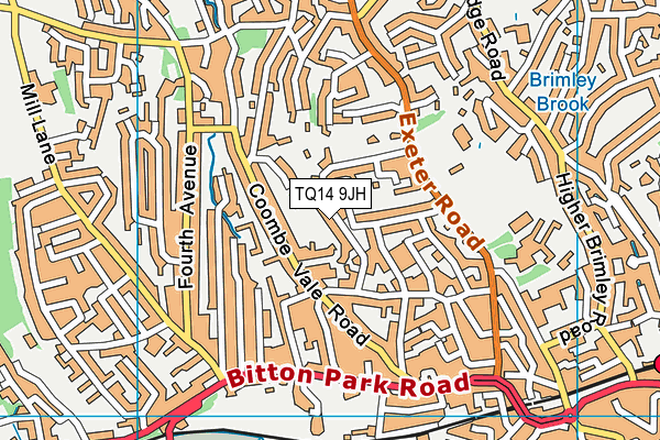 TQ14 9JH map - OS VectorMap District (Ordnance Survey) TQ14 9JH map - OS VectorMap District (Ordnance Survey)