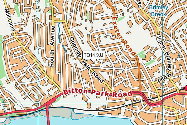 TQ14 9JJ map - OS VectorMap District (Ordnance Survey) TQ14 9JJ map - OS VectorMap District (Ordnance Survey)