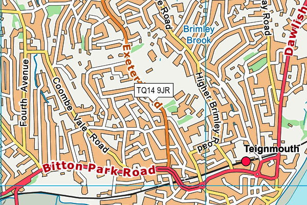 TQ14 9JR map - OS VectorMap District (Ordnance Survey) TQ14 9JR map - OS VectorMap District (Ordnance Survey)