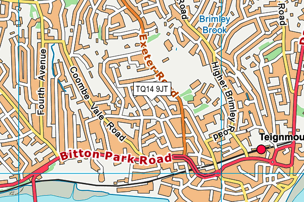 TQ14 9JT map - OS VectorMap District (Ordnance Survey) TQ14 9JT map - OS VectorMap District (Ordnance Survey)