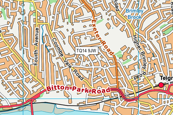 TQ14 9JW map - OS VectorMap District (Ordnance Survey) TQ14 9JW map - OS VectorMap District (Ordnance Survey)