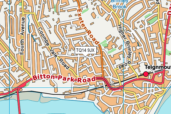 TQ14 9JX map - OS VectorMap District (Ordnance Survey) TQ14 9JX map - OS VectorMap District (Ordnance Survey)