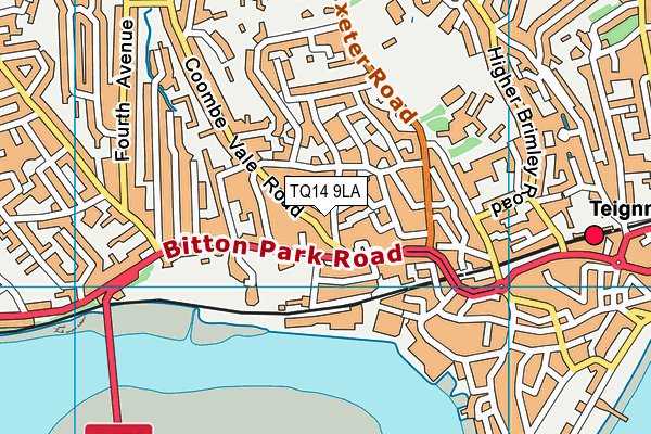 TQ14 9LA map - OS VectorMap District (Ordnance Survey) TQ14 9LA map - OS VectorMap District (Ordnance Survey)