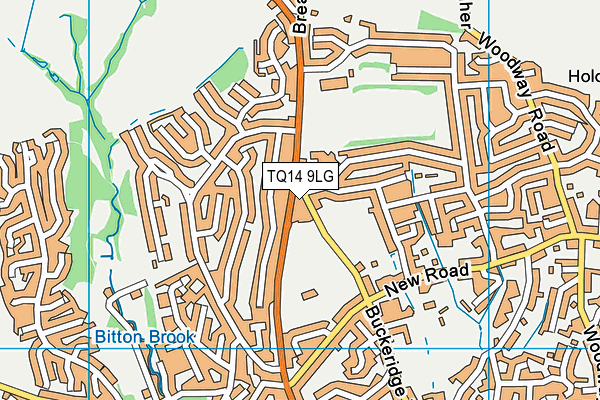 TQ14 9LG map - OS VectorMap District (Ordnance Survey) TQ14 9LG map - OS VectorMap District (Ordnance Survey)