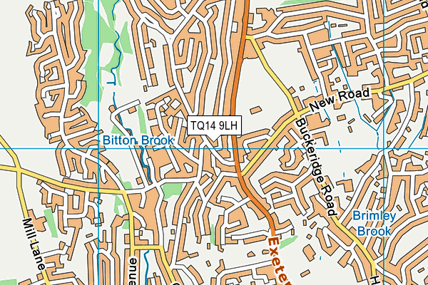 TQ14 9LH map - OS VectorMap District (Ordnance Survey) TQ14 9LH map - OS VectorMap District (Ordnance Survey)