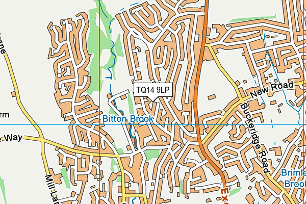 TQ14 9LP map - OS VectorMap District (Ordnance Survey) TQ14 9LP map - OS VectorMap District (Ordnance Survey)