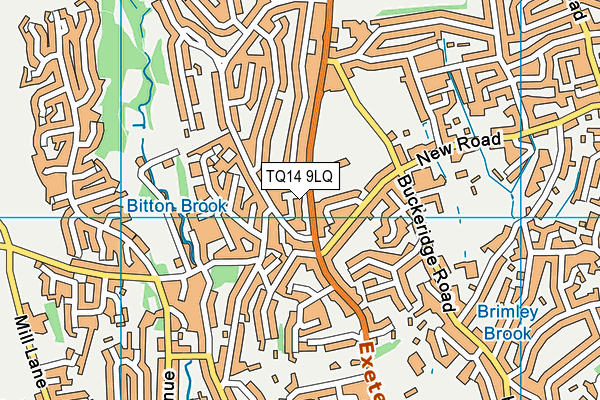 TQ14 9LQ map - OS VectorMap District (Ordnance Survey) TQ14 9LQ map - OS VectorMap District (Ordnance Survey)