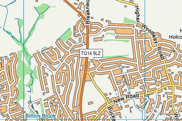TQ14 9LZ map - OS VectorMap District (Ordnance Survey) TQ14 9LZ map - OS VectorMap District (Ordnance Survey)