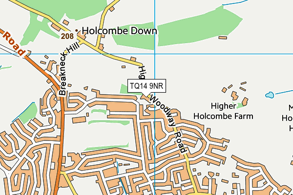 TQ14 9NR map - OS VectorMap District (Ordnance Survey) TQ14 9NR map - OS VectorMap District (Ordnance Survey)