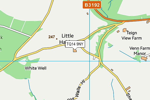 TQ14 9NY map - OS VectorMap District (Ordnance Survey)