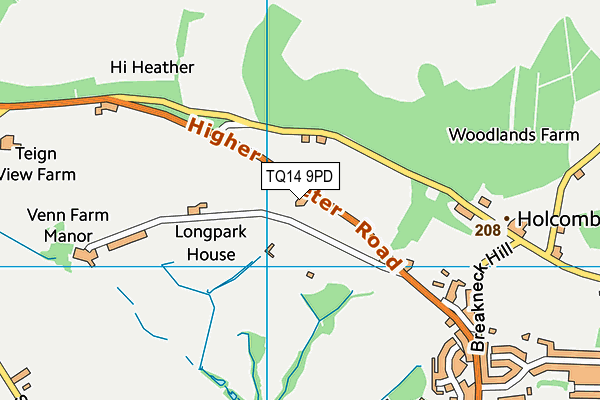 TQ14 9PD map - OS VectorMap District (Ordnance Survey) TQ14 9PD map - OS VectorMap District (Ordnance Survey)