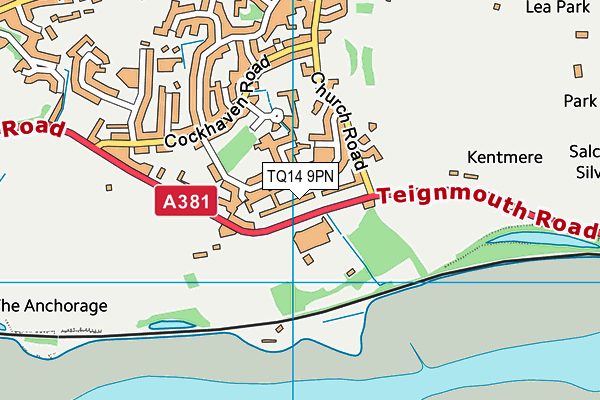 TQ14 9PN map - OS VectorMap District (Ordnance Survey) TQ14 9PN map - OS VectorMap District (Ordnance Survey)