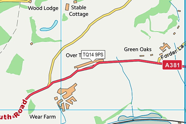 TQ14 9PS map - OS VectorMap District (Ordnance Survey) TQ14 9PS map - OS VectorMap District (Ordnance Survey)