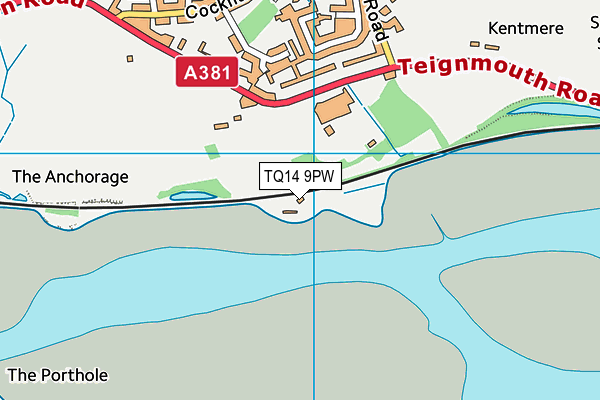 TQ14 9PW map - OS VectorMap District (Ordnance Survey) TQ14 9PW map - OS VectorMap District (Ordnance Survey)