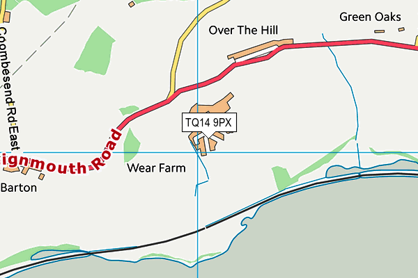 TQ14 9PX map - OS VectorMap District (Ordnance Survey) TQ14 9PX map - OS VectorMap District (Ordnance Survey)