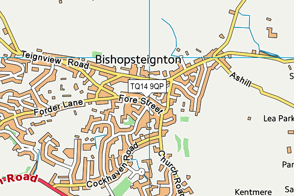 TQ14 9QP map - OS VectorMap District (Ordnance Survey) TQ14 9QP map - OS VectorMap District (Ordnance Survey)