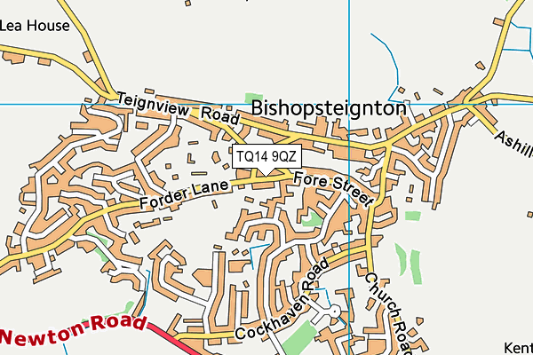 TQ14 9QZ map - OS VectorMap District (Ordnance Survey) TQ14 9QZ map - OS VectorMap District (Ordnance Survey)
