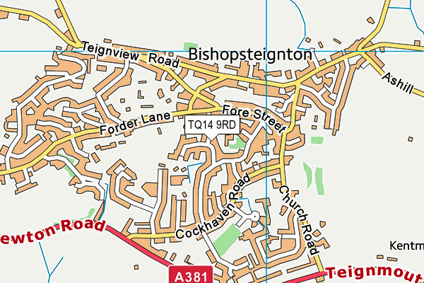 TQ14 9RD map - OS VectorMap District (Ordnance Survey) TQ14 9RD map - OS VectorMap District (Ordnance Survey)