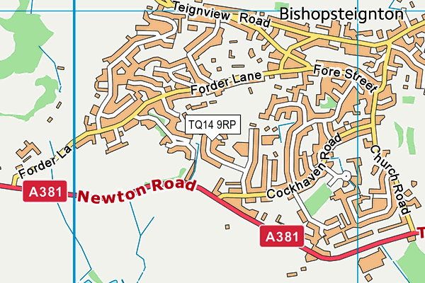 TQ14 9RP map - OS VectorMap District (Ordnance Survey) TQ14 9RP map - OS VectorMap District (Ordnance Survey)