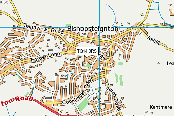 TQ14 9RS map - OS VectorMap District (Ordnance Survey)