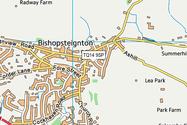 TQ14 9SP map - OS VectorMap District (Ordnance Survey) TQ14 9SP map - OS VectorMap District (Ordnance Survey)