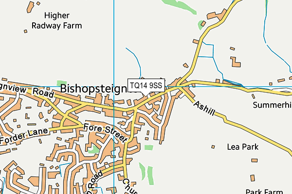 TQ14 9SS map - OS VectorMap District (Ordnance Survey) TQ14 9SS map - OS VectorMap District (Ordnance Survey)