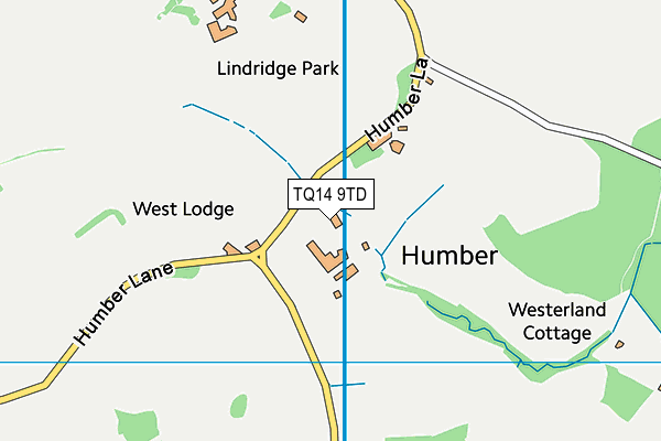 TQ14 9TD map - OS VectorMap District (Ordnance Survey)