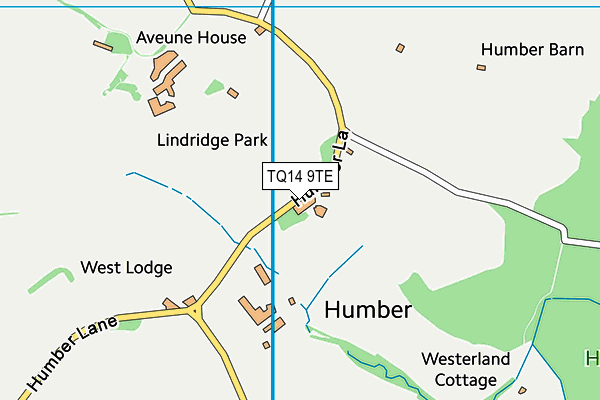 TQ14 9TE map - OS VectorMap District (Ordnance Survey)