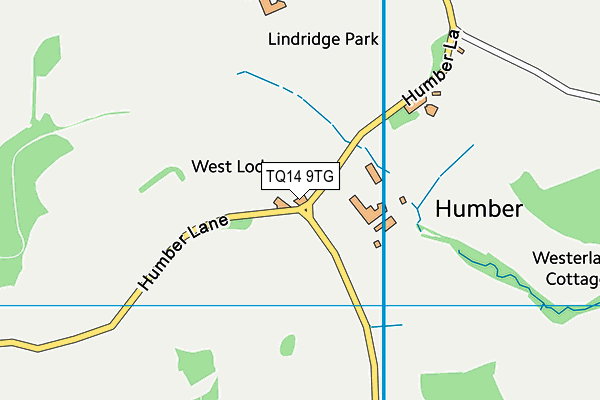 TQ14 9TG map - OS VectorMap District (Ordnance Survey)