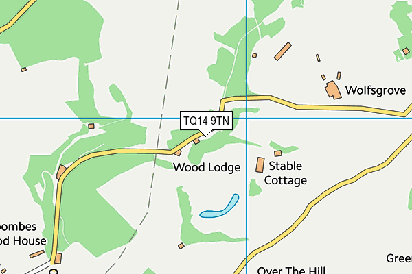 TQ14 9TN map - OS VectorMap District (Ordnance Survey) TQ14 9TN map - OS VectorMap District (Ordnance Survey)