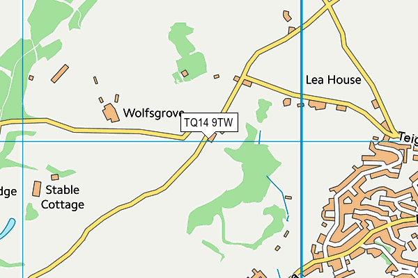 TQ14 9TW map - OS VectorMap District (Ordnance Survey) TQ14 9TW map - OS VectorMap District (Ordnance Survey)