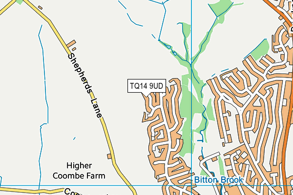 TQ14 9UD map - OS VectorMap District (Ordnance Survey) TQ14 9UD map - OS VectorMap District (Ordnance Survey)