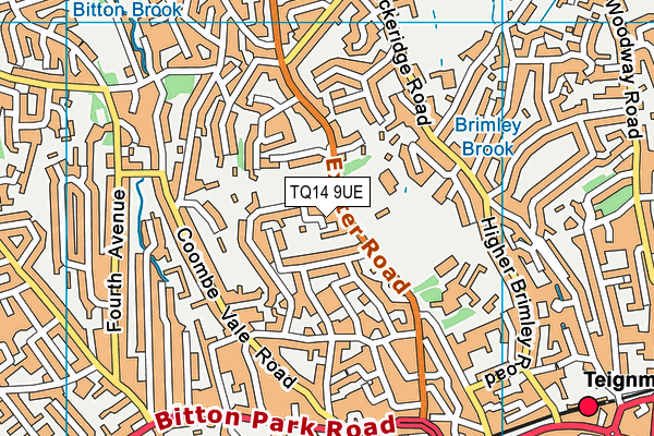 TQ14 9UE map - OS VectorMap District (Ordnance Survey) TQ14 9UE map - OS VectorMap District (Ordnance Survey)