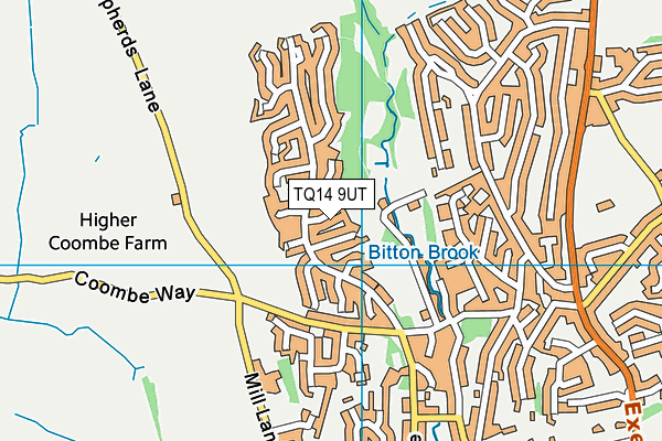 TQ14 9UT map - OS VectorMap District (Ordnance Survey) TQ14 9UT map - OS VectorMap District (Ordnance Survey)